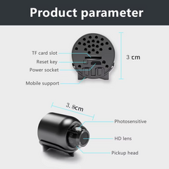 1080P HD X5 Mini WiFi Camera Included Sound Detector for Home Office 140 Degrees Micro Baby